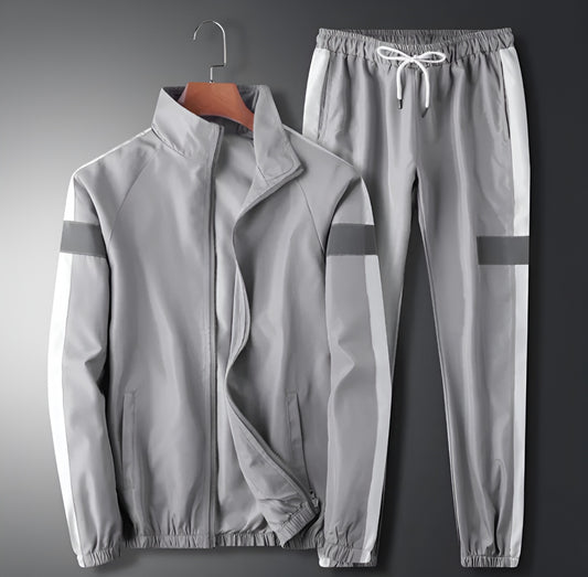 Casual Suit Men's Stand Collar Korean Style Loose Coat Sports Cargo Trousers